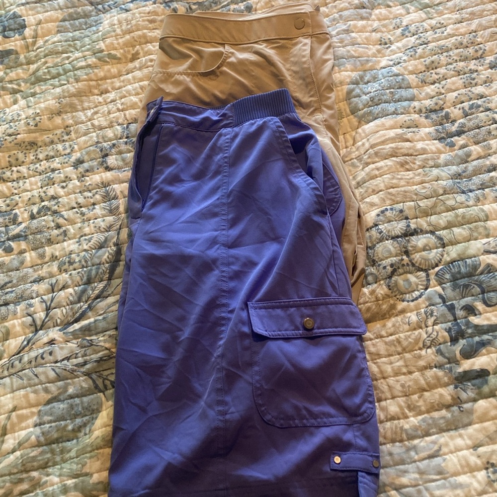 Two pairs of Chico’s Zenergy Golf Shorts sz 1 & 1.5 fits 7-10